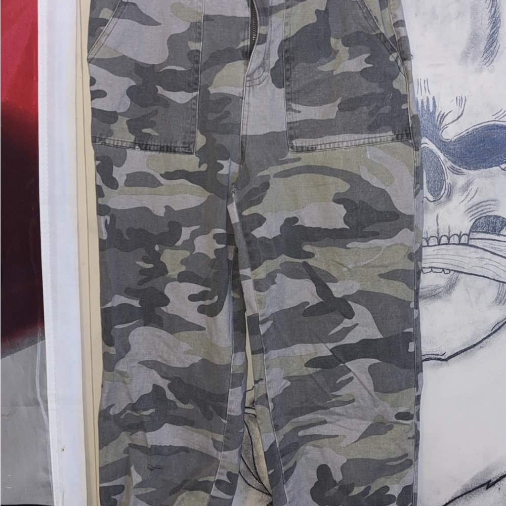 PacSun Gray and Green Cargo Pants